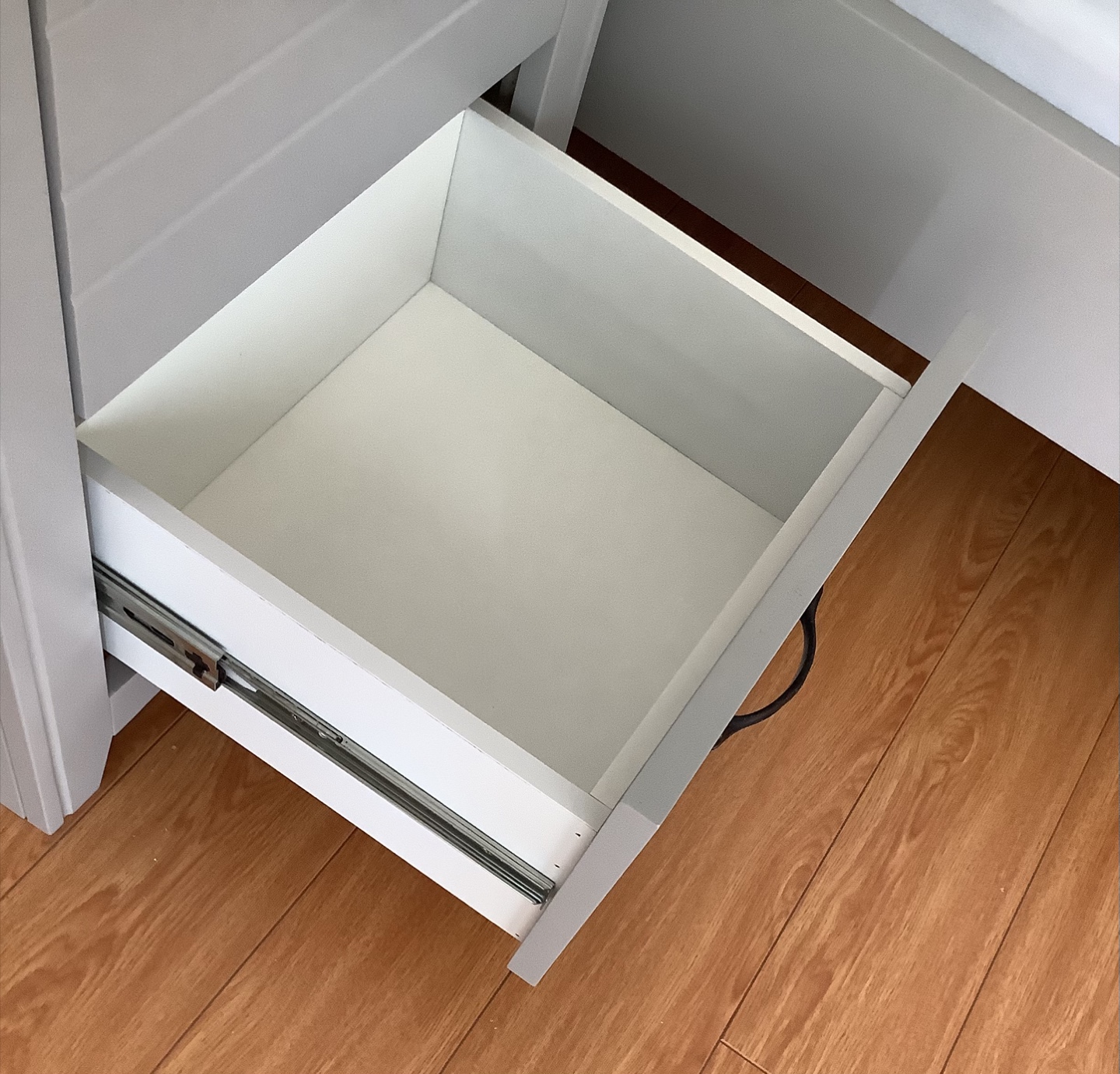 Grey 2-Drawer Nightstand - photo 3