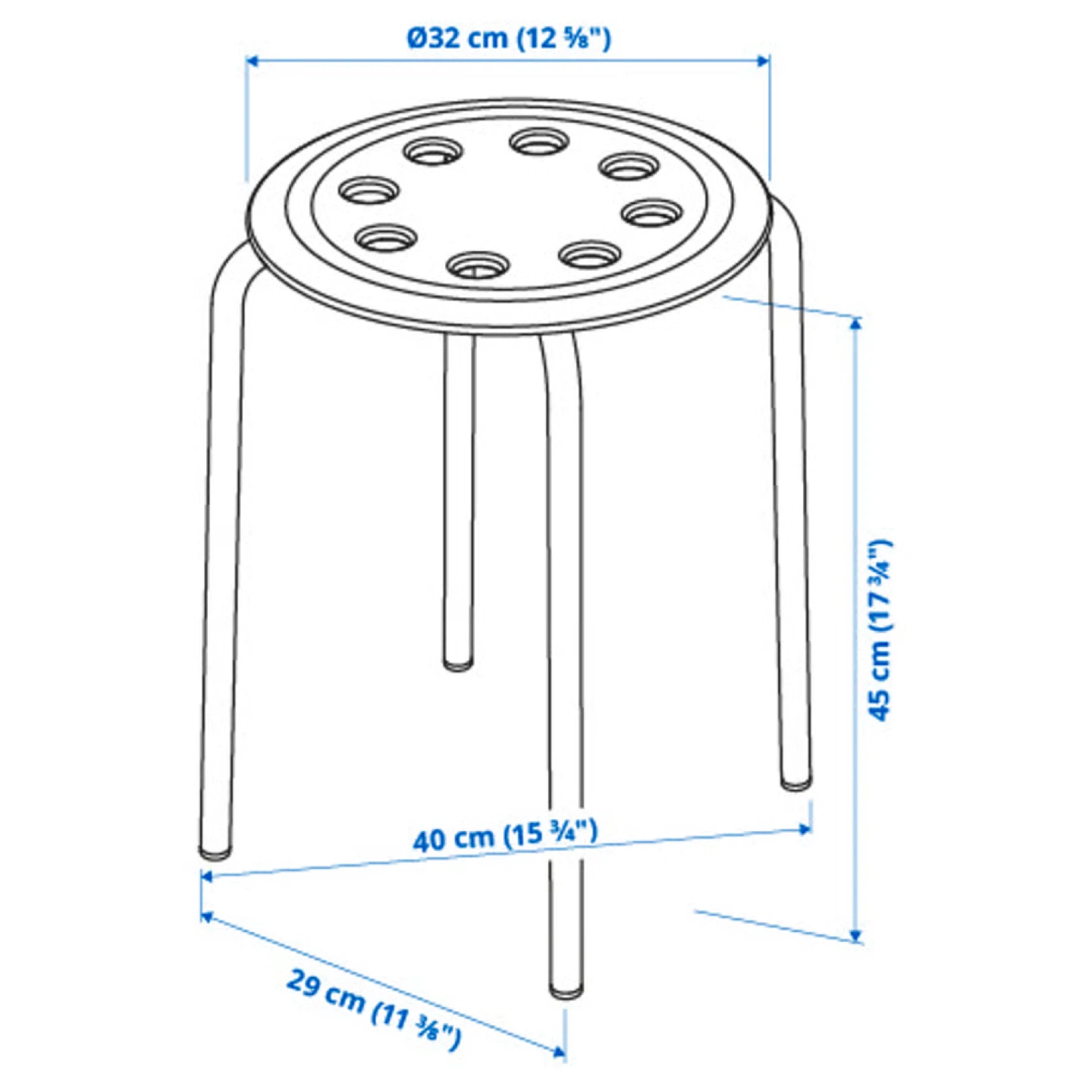🥕 IKEA Marius Stool - Black - photo 2