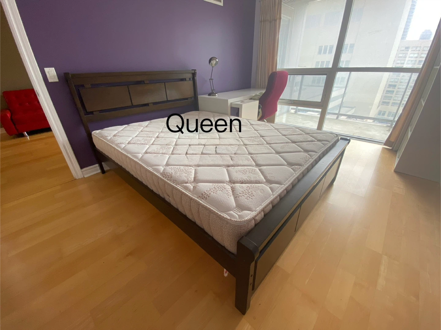 Queen Size Bed Frame and Mattress