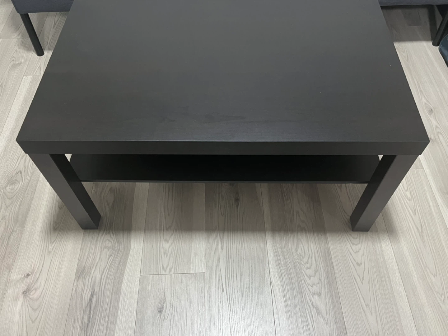 IKEA Black Coffee Table with Shelf - photo 2
