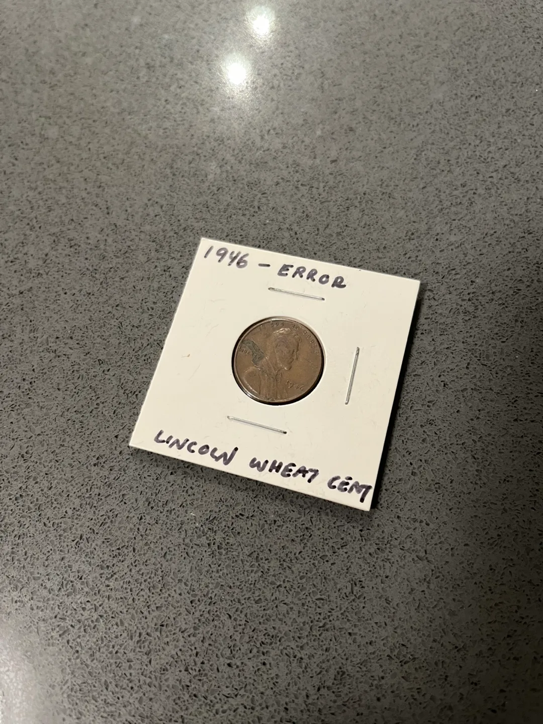1946 Error Lincoln Wheat Cent Coin thumbnail