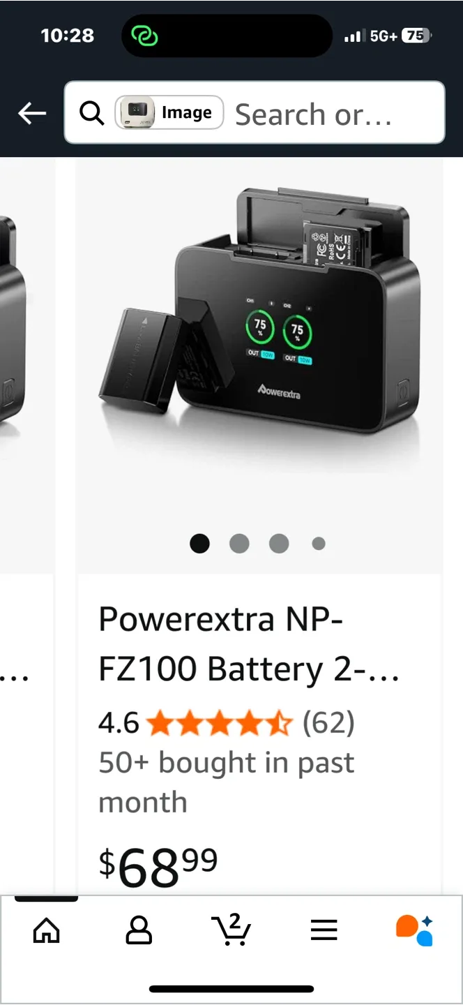 Powerextra NP-FZ100 Battery Charger New (open box) thumbnail