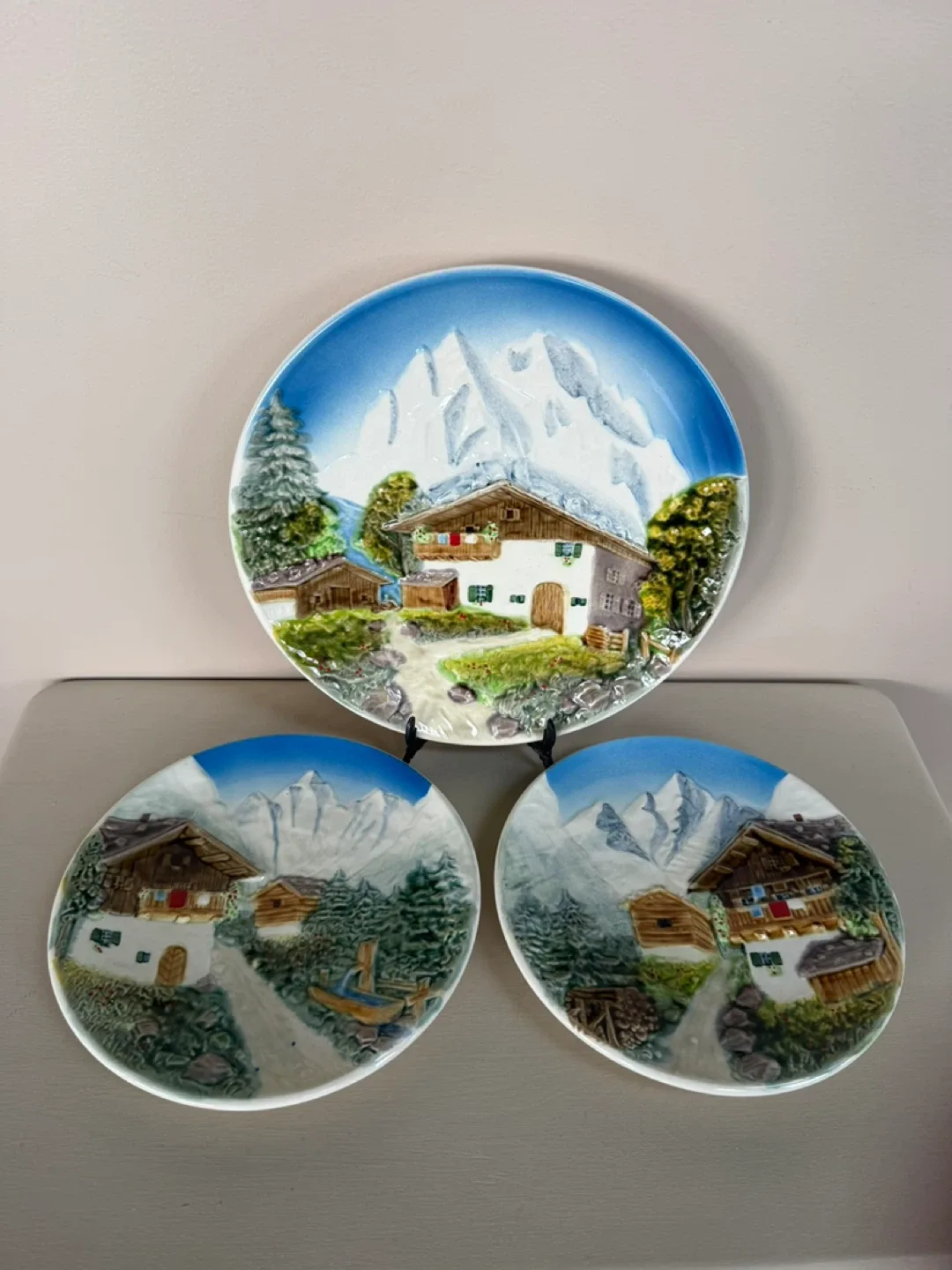 Decorative Swiss Alps Plates Set of 3 thumbnail