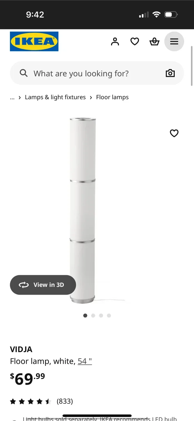 White Floor Lamp image indicator(4)