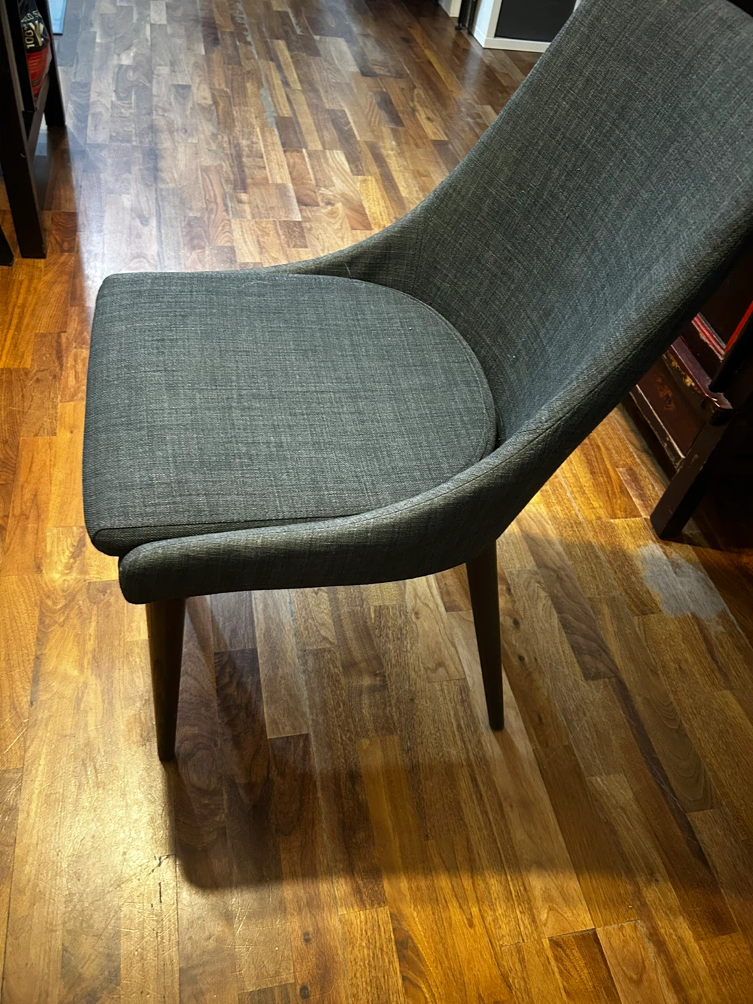 Grey Upholstered 4 Dining Chairs