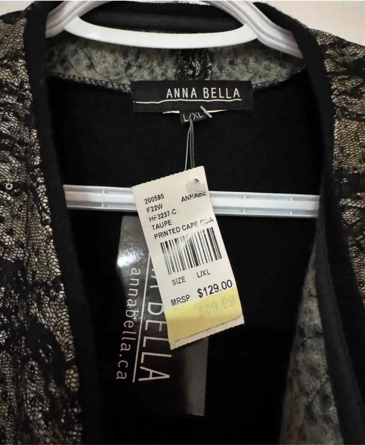 Anna Bella Printed Cape Coat L/Xl image indicator(2)