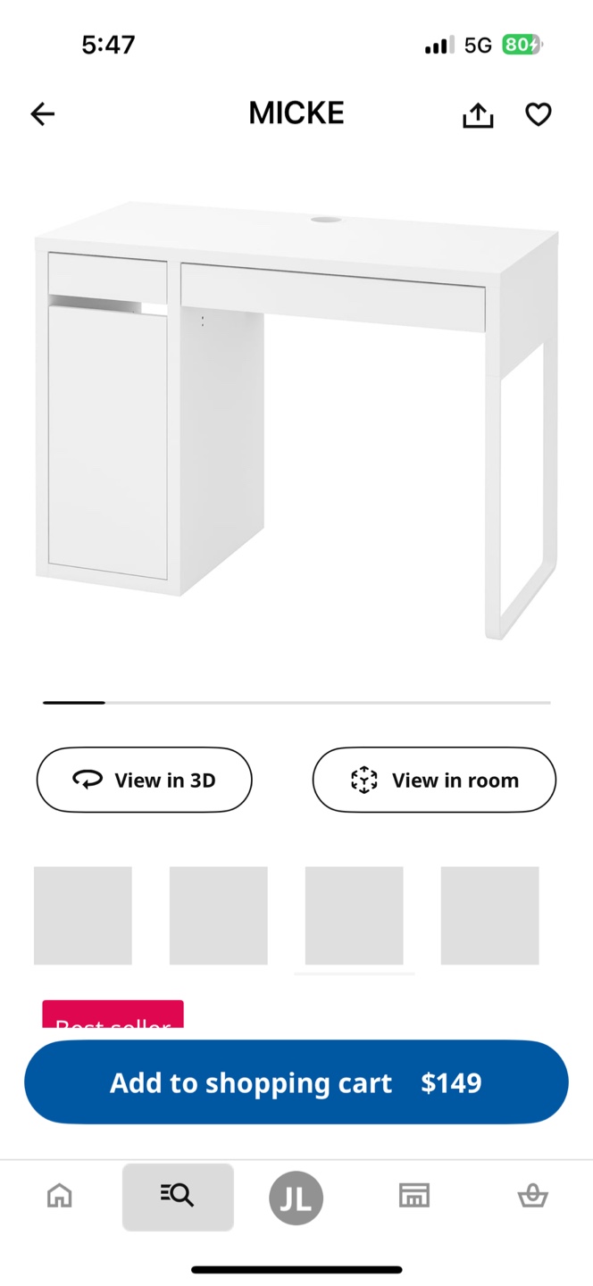 IKEA Micke Desk - White - photo 2