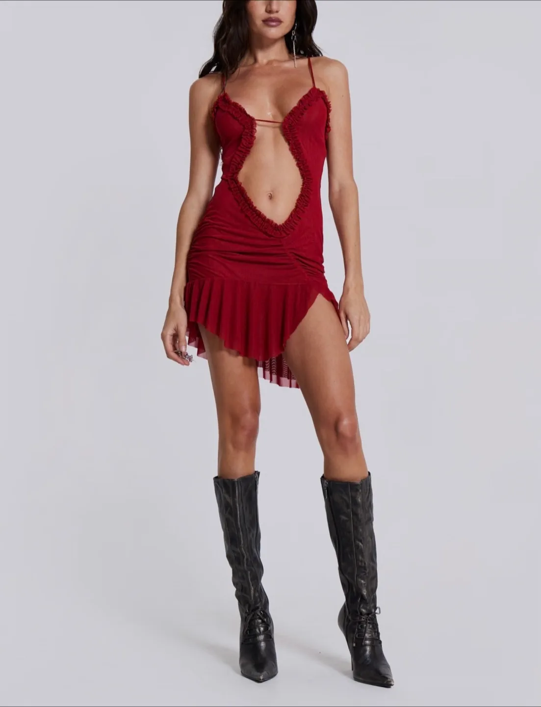 *BNWT* Jaded London Scarlett Red Mini Fatale Dress - size 4 thumbnail