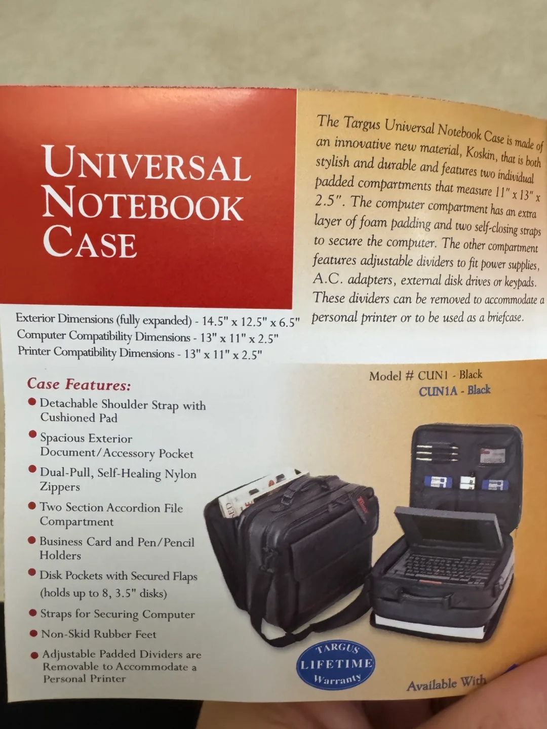 Targus Universal Notebook Case - Black image indicator(6)