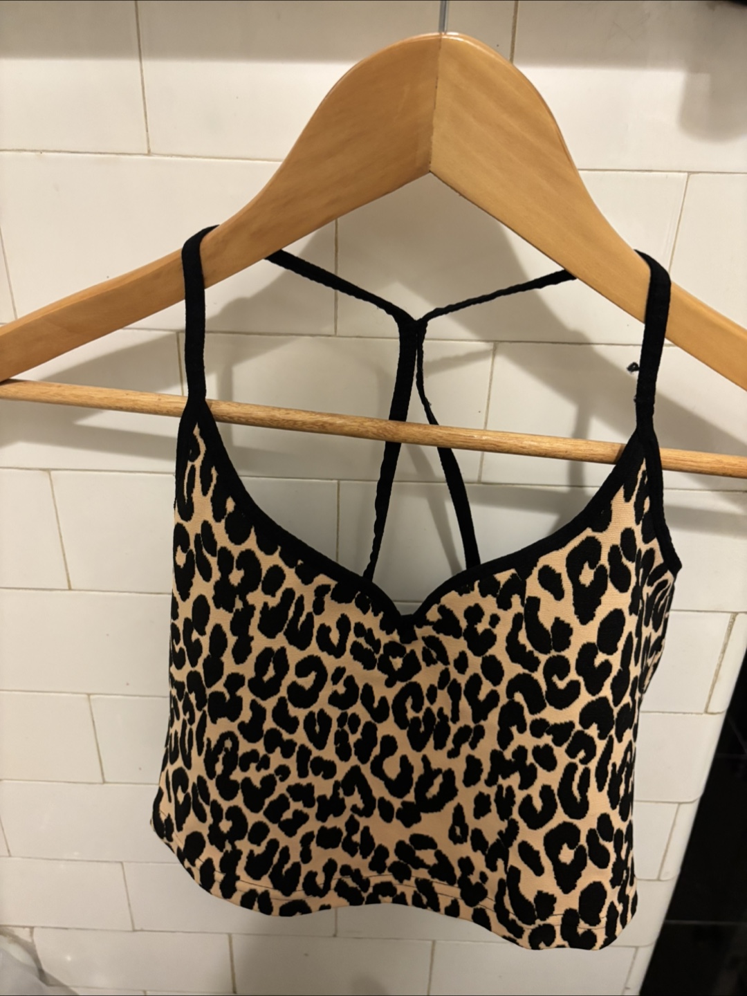 Adam Selman Sport Leopard Print Bra - Size S
