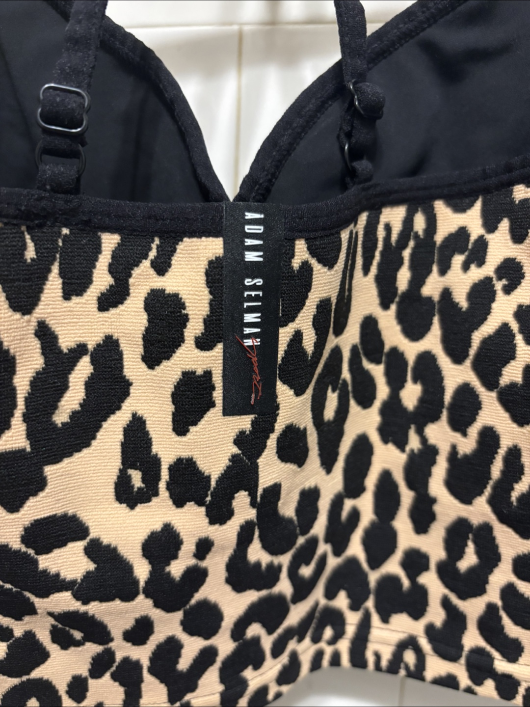 Adam Selman Sport Leopard Print Bra - Size S - photo 3