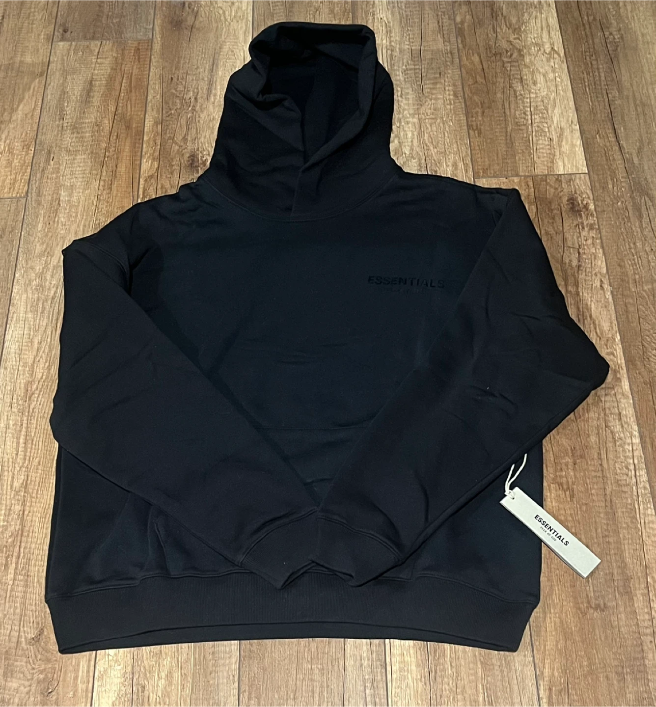 Essentials Fear of God Black Hoodie (Size S-L) - photo 2