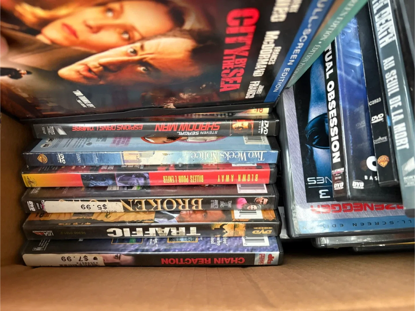 Box of DVDs - Action, Drama, Romance thumbnail