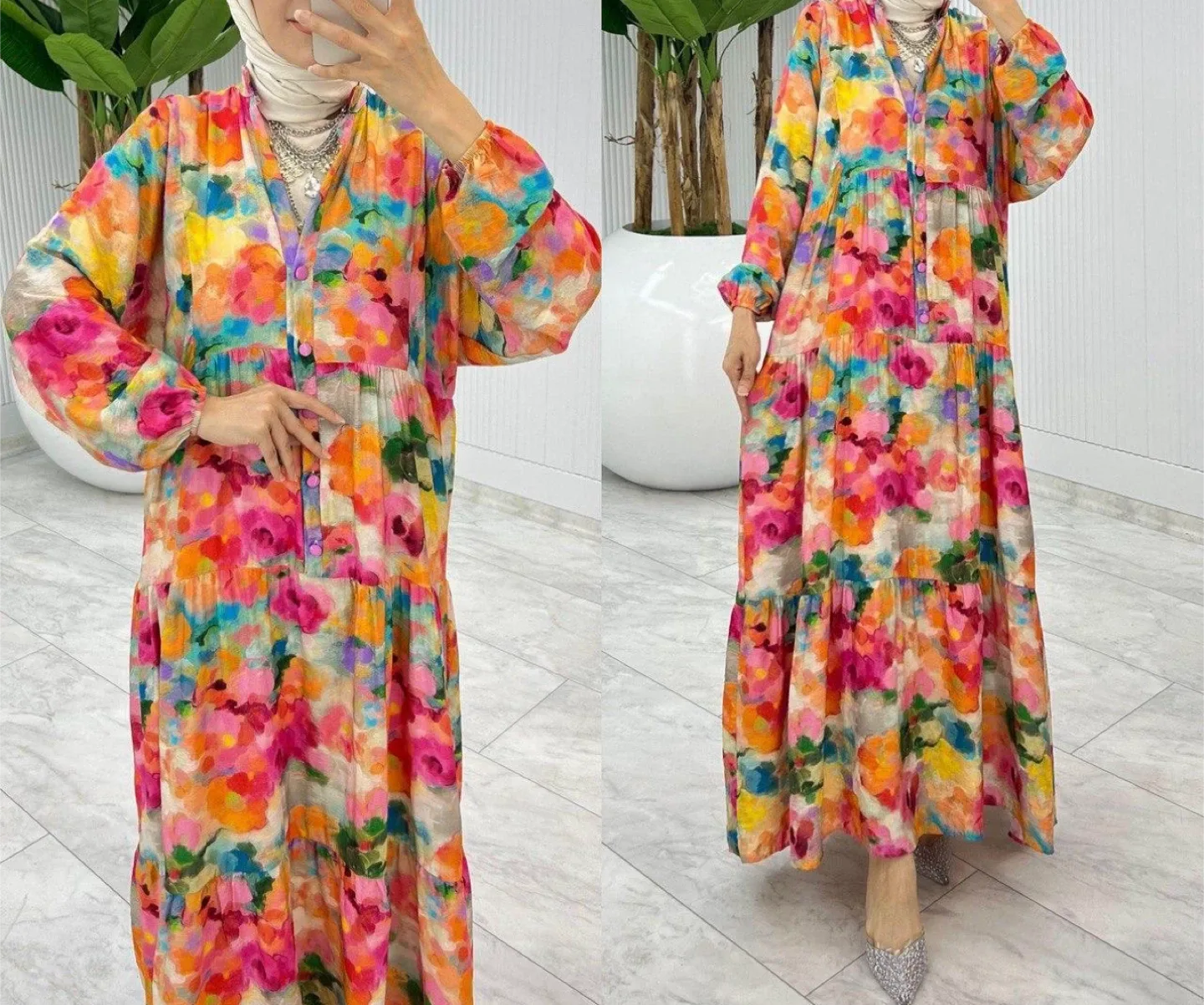 Floral Print Maxi Dress thumbnail