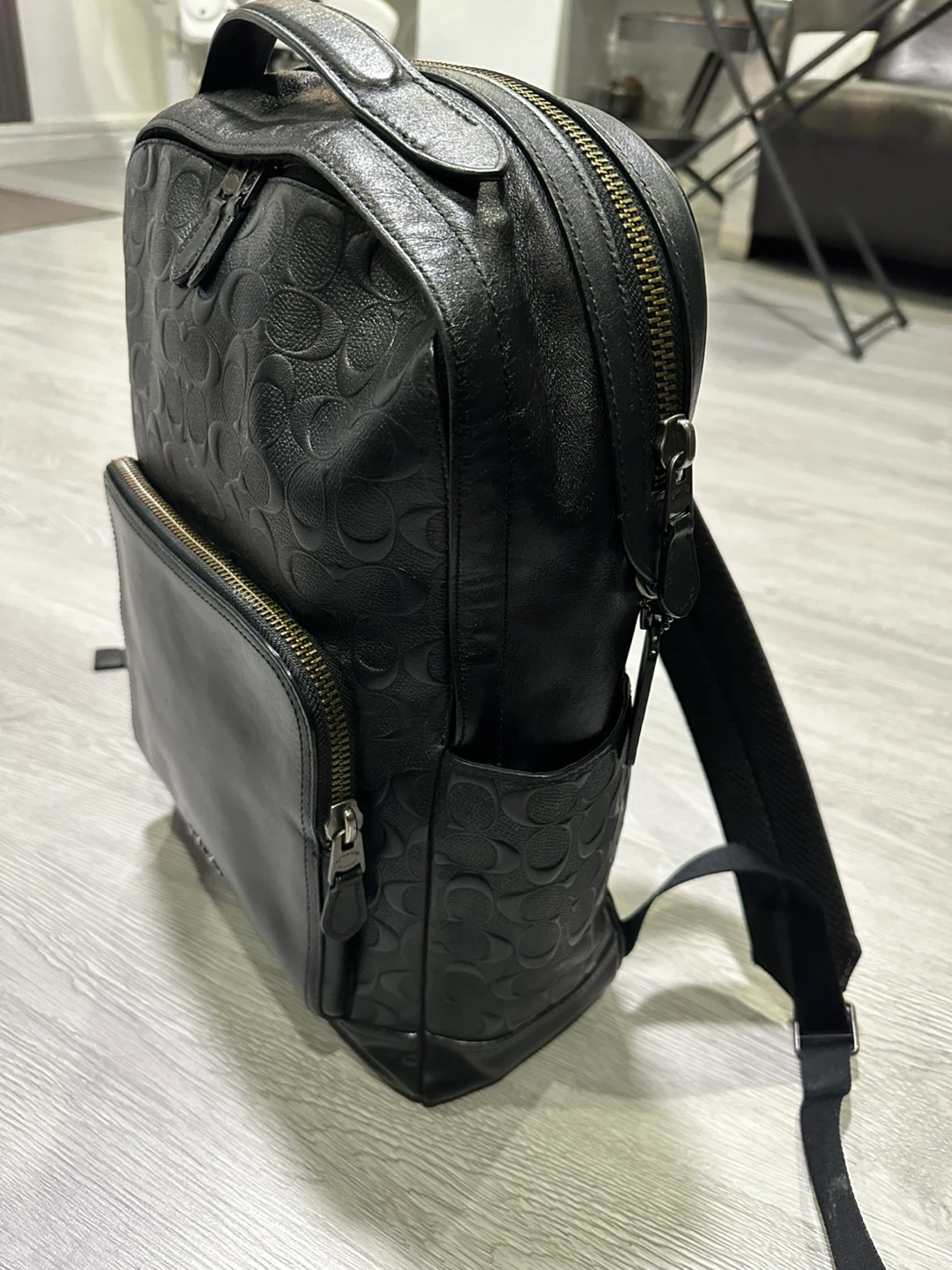 Coach Black Leather Backpack - photo 5