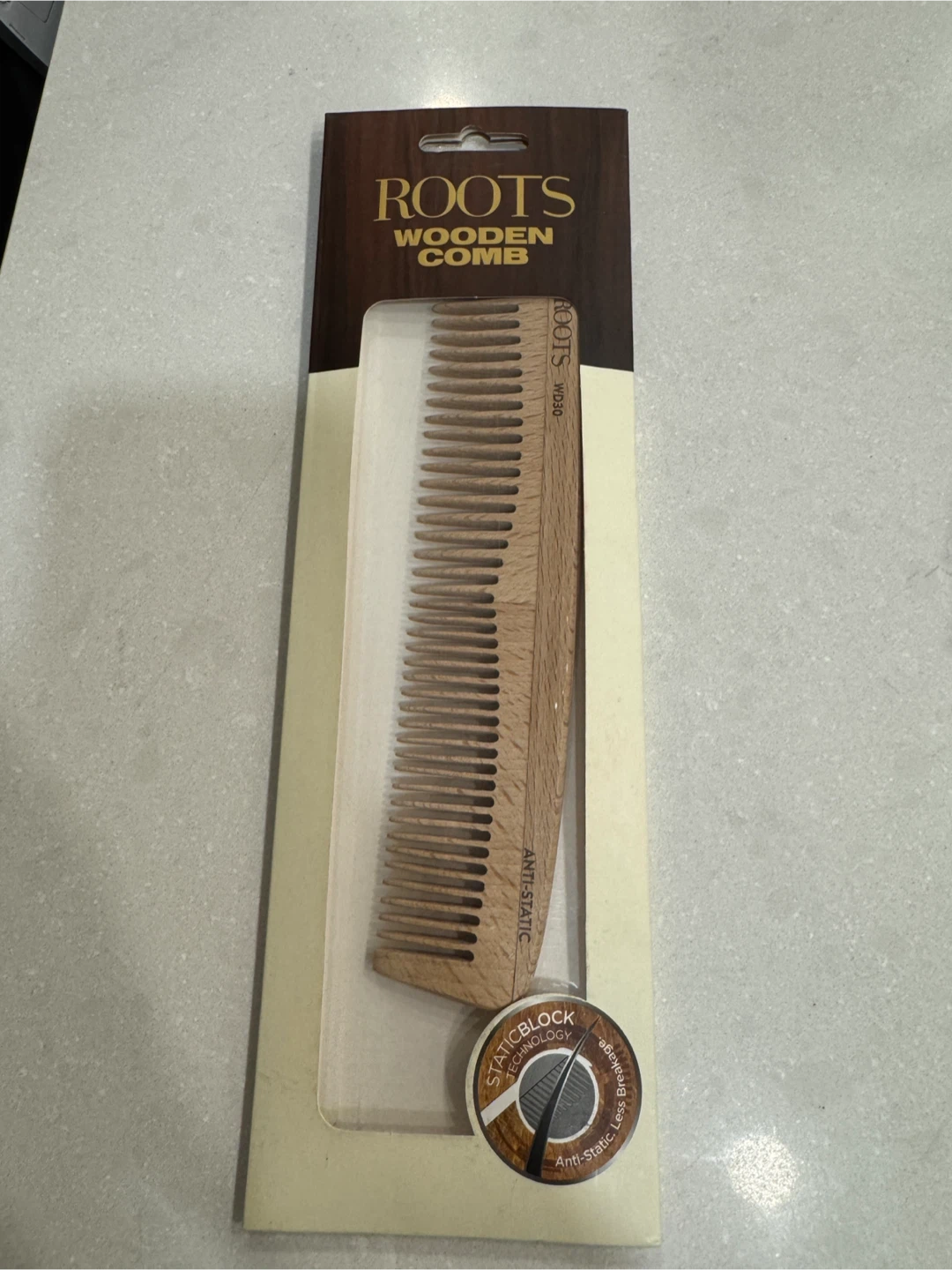 Roots Wooden Comb - New in Package!