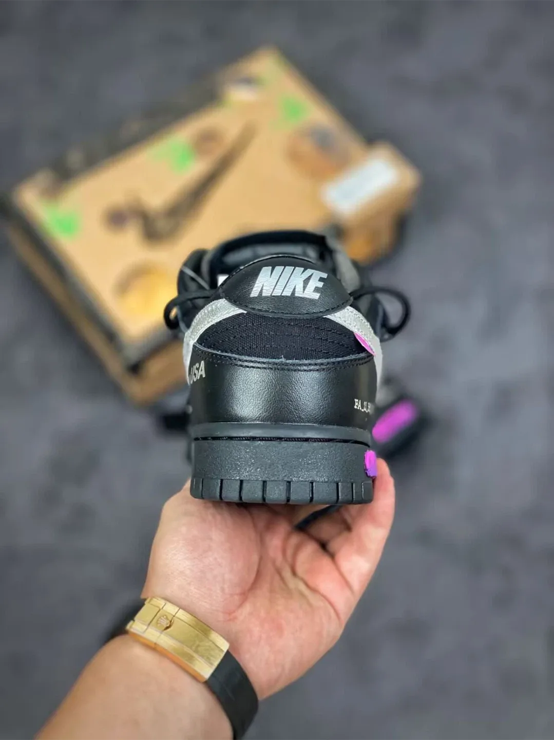 Nike Dunk Low Off-White Black image indicator(6)