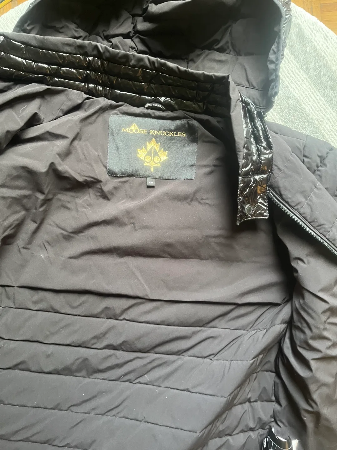 Moose Knuckles Black Puffer Jacket Size M image indicator(4)