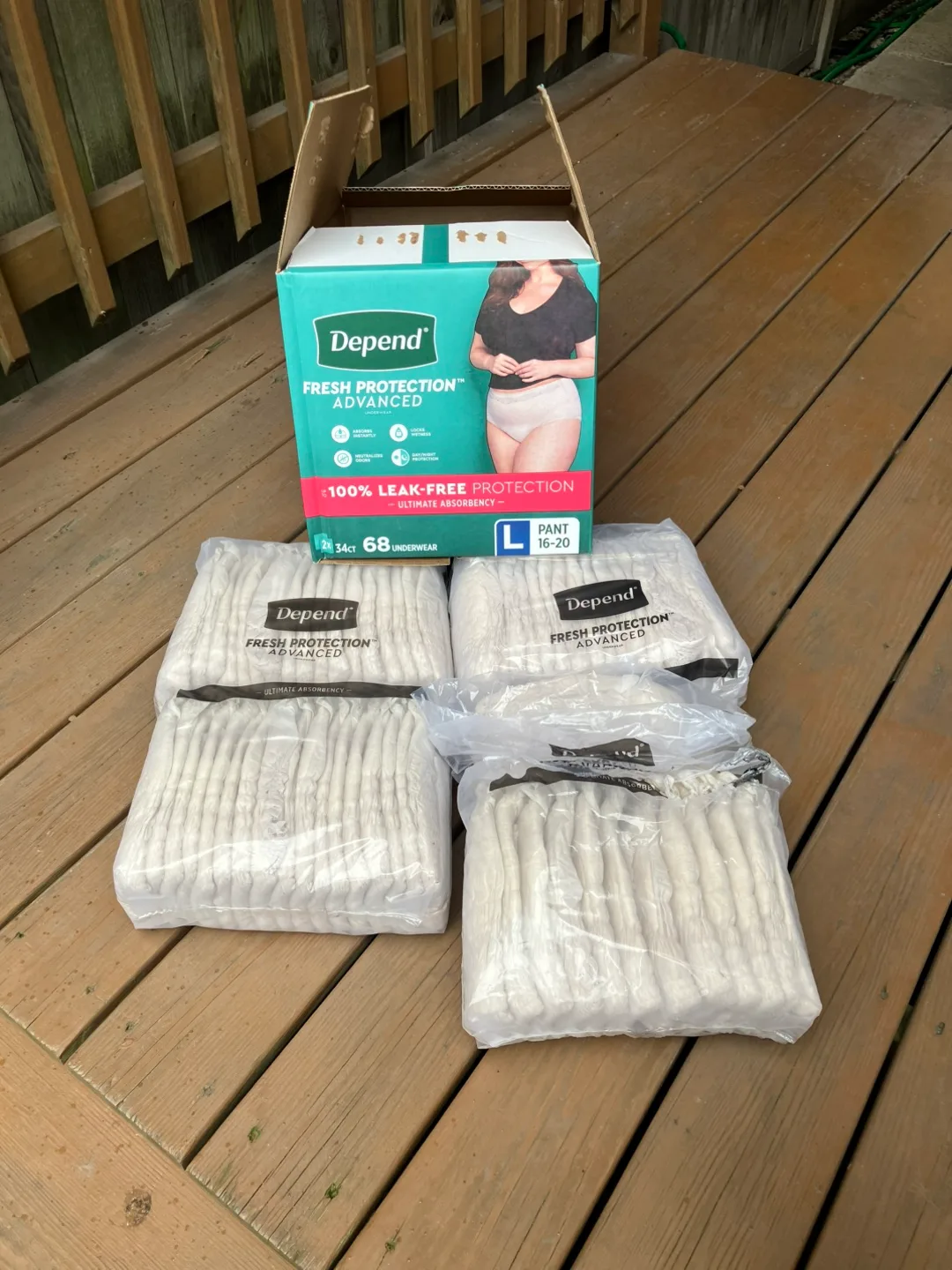 65 Depends Fresh Protection Advanced - Size Large thumbnail