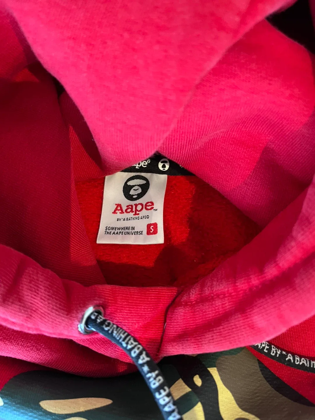 Aape by A Bathing Ape Red Hoodie, Size S image indicator(2)