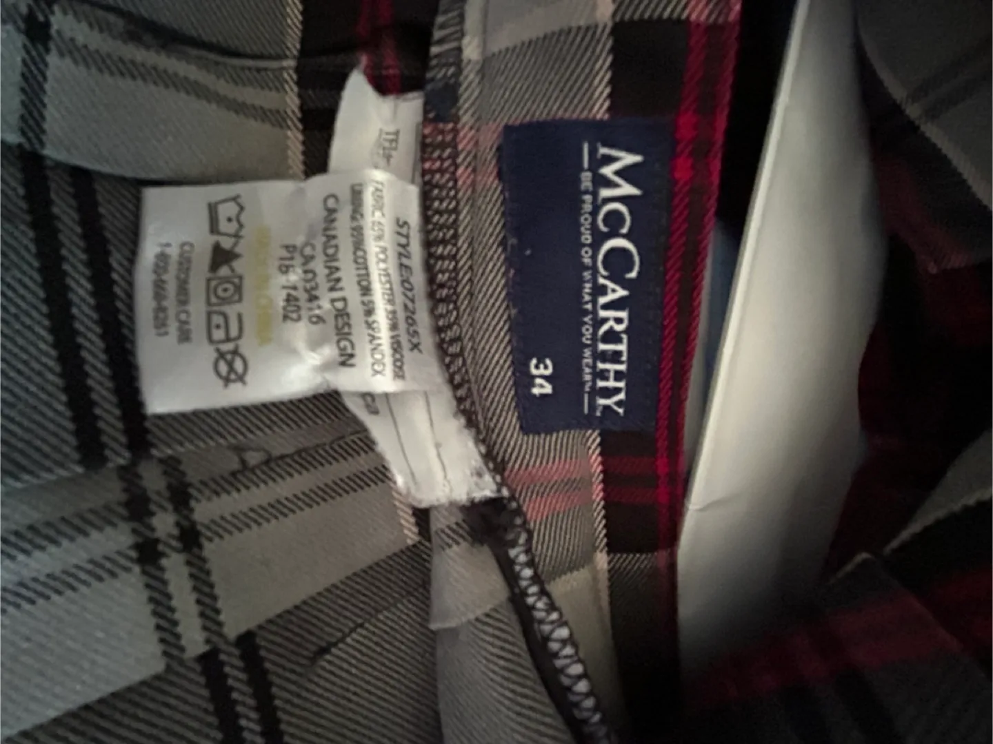 McCarthy Plaid Skirt Size 34 image indicator(2)