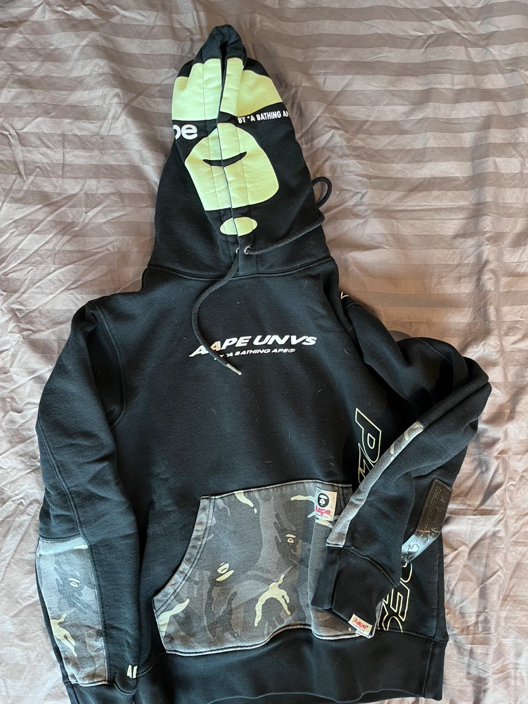 Aape by A Bathing Ape Black Hoodie, Size S