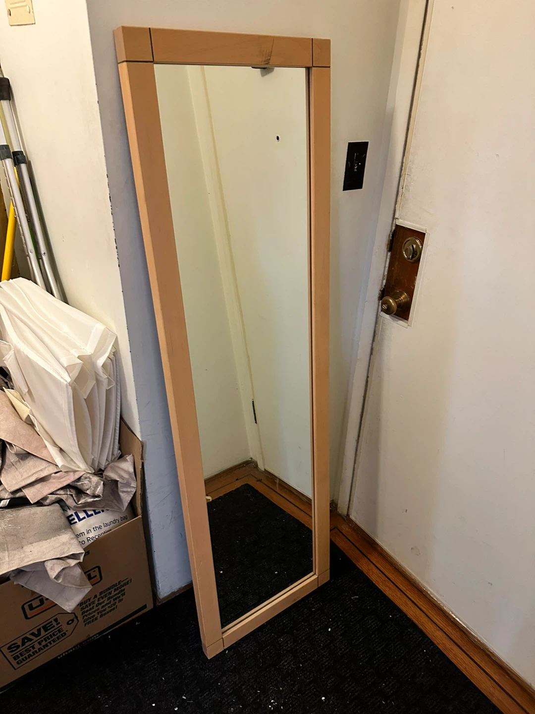 Wooden Framed Full Length Mirror 60”x18”
