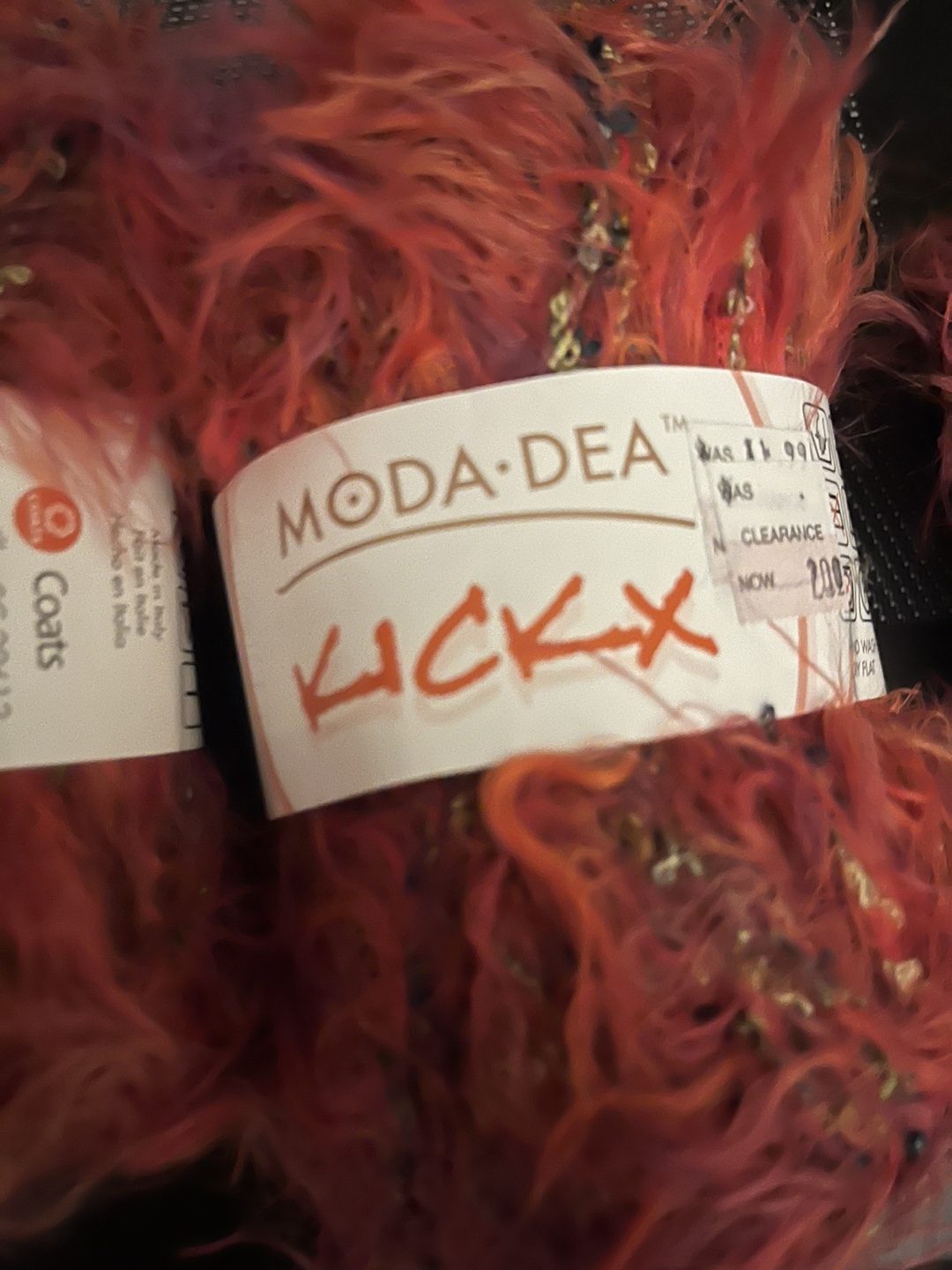 Moda Dea Kicky Yarn - Orange, Red, Gold