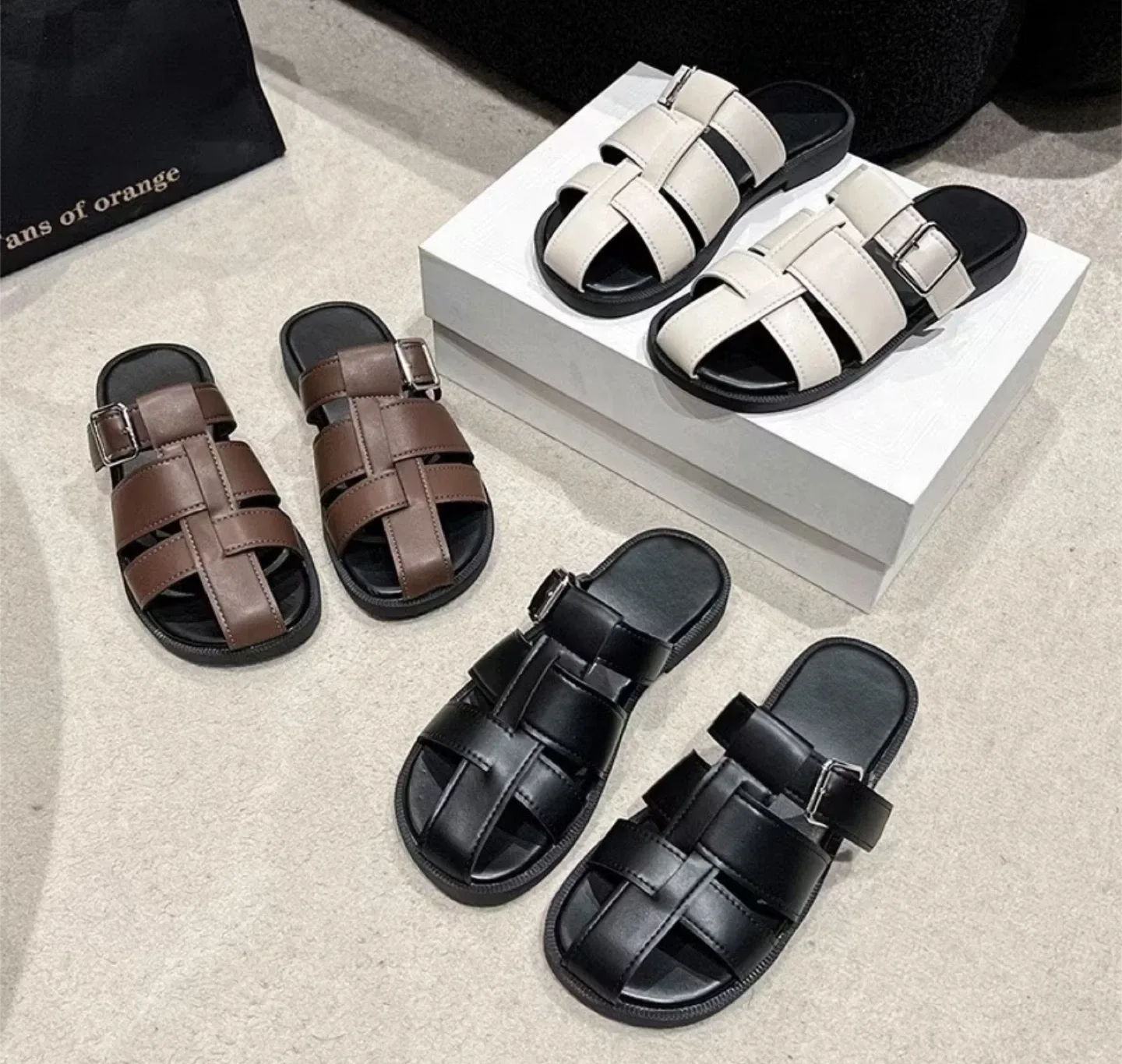 Leather Woven Sandals thumbnail