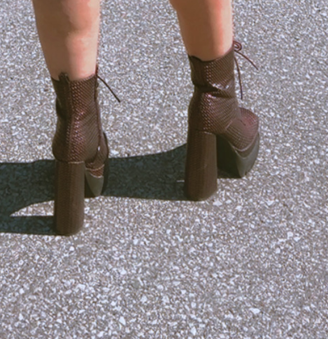 Brown Platform Ankle Boots