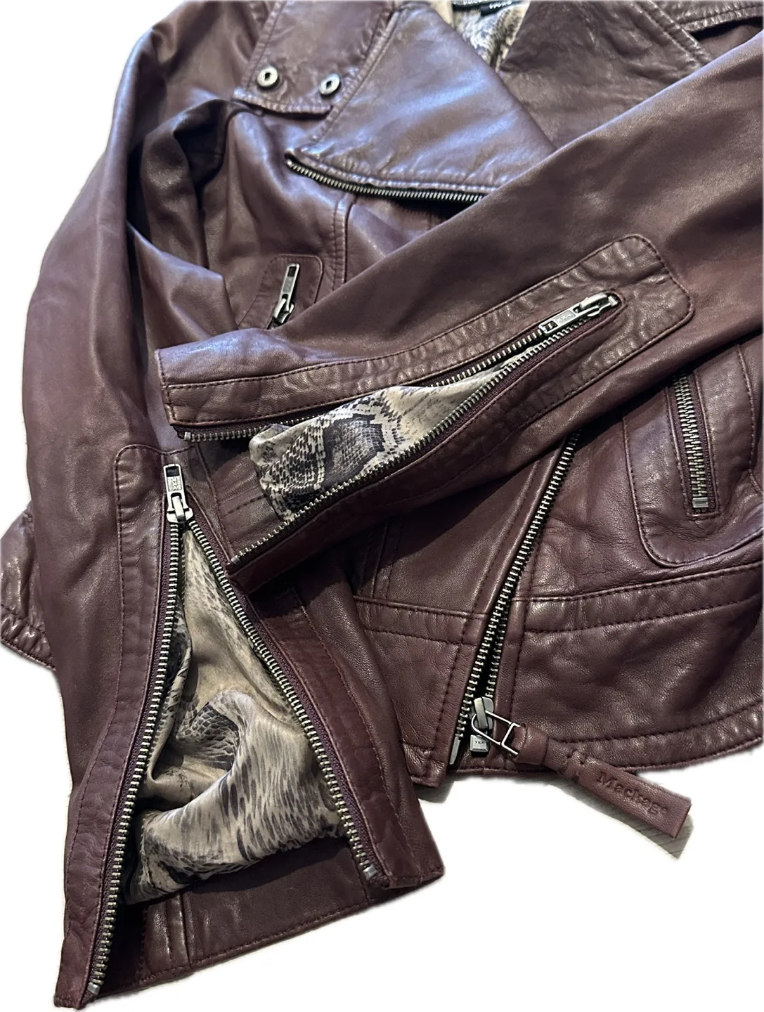 Vintage Mackage For Aritzia Kenya Lambskin Leather Jacket image indicator(10)