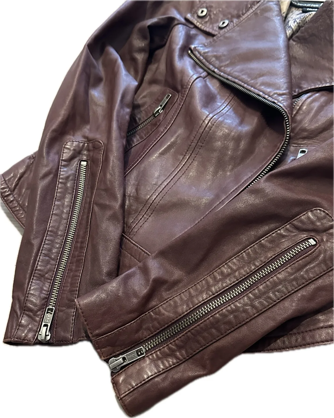 Vintage Mackage For Aritzia Kenya Lambskin Leather Jacket image indicator(9)