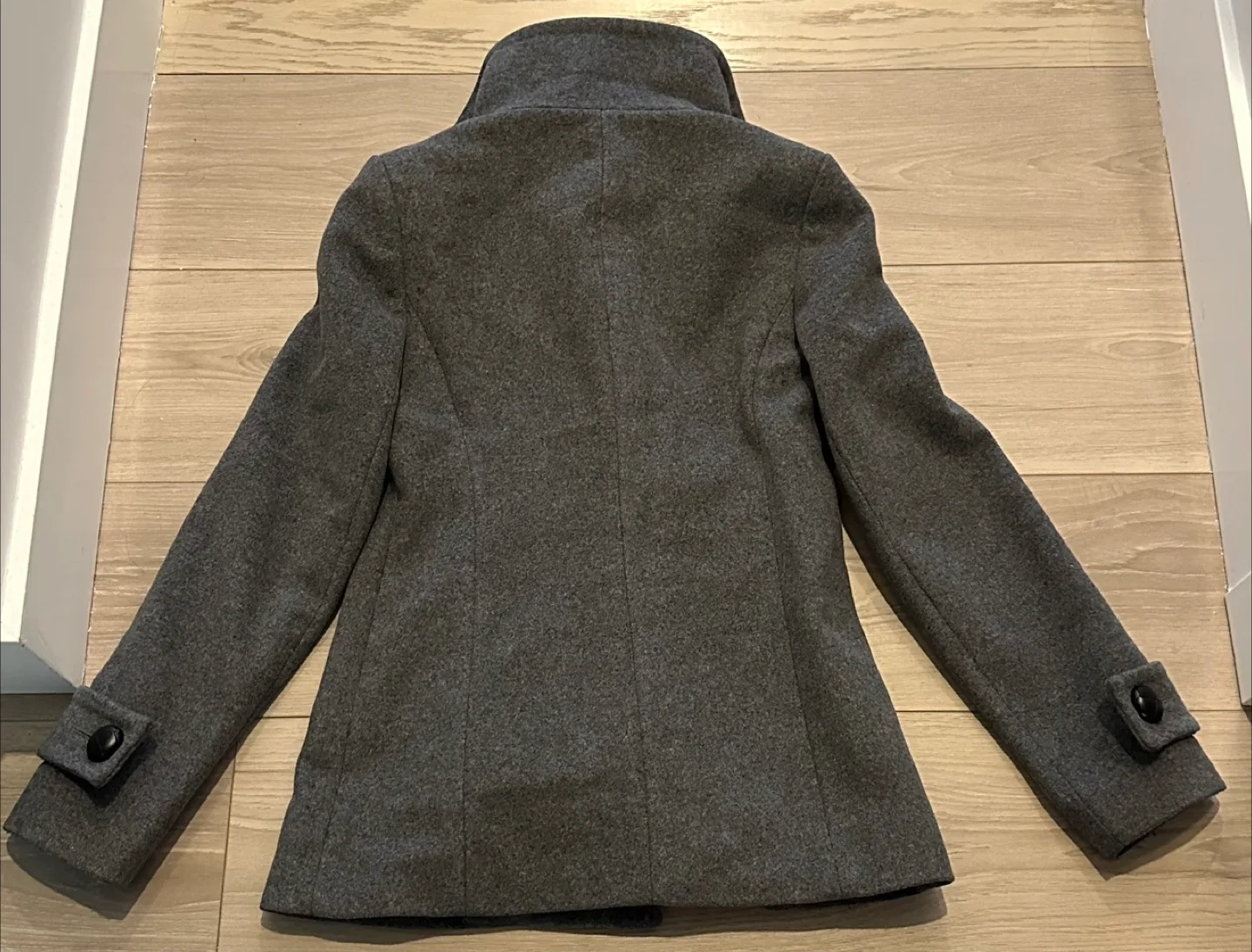 Aritzia Babaton Howell Double Breasted Peacoat | Charcoal Grey image indicator(6)