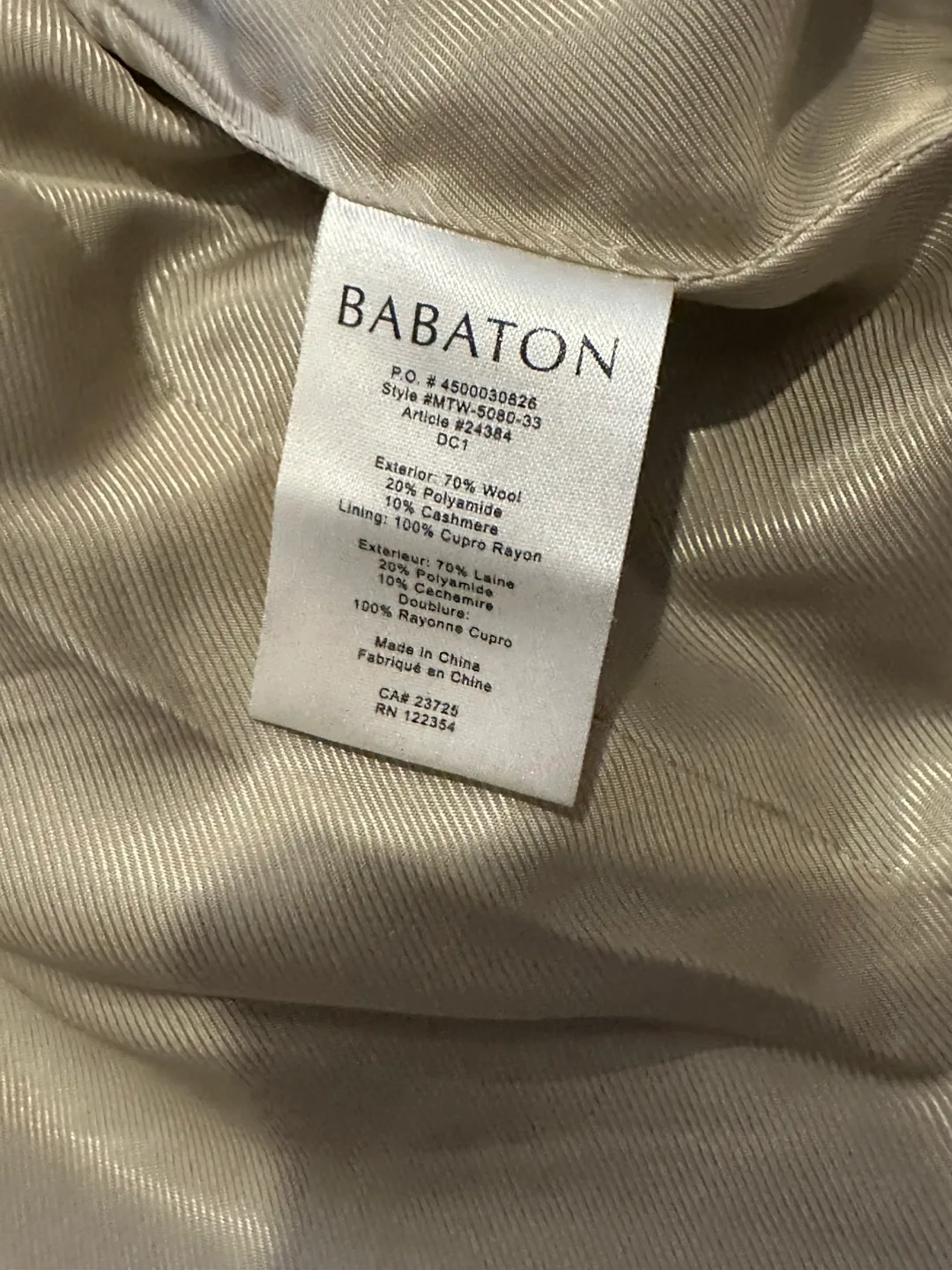 Aritzia Babaton Howell Double Breasted Peacoat | Charcoal Grey image indicator(8)