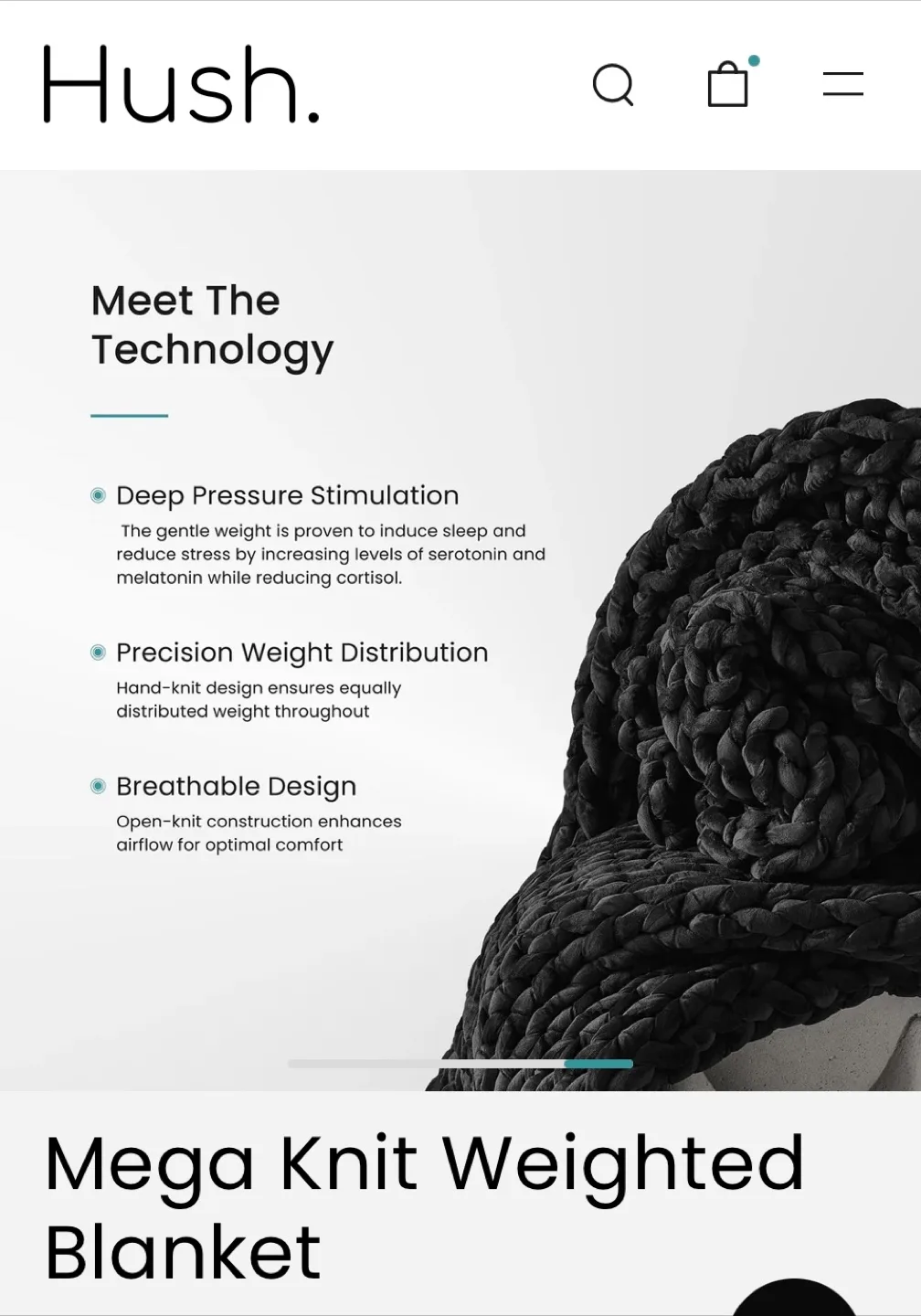 Hush Mega Knit Weighted Blanket image indicator(3)