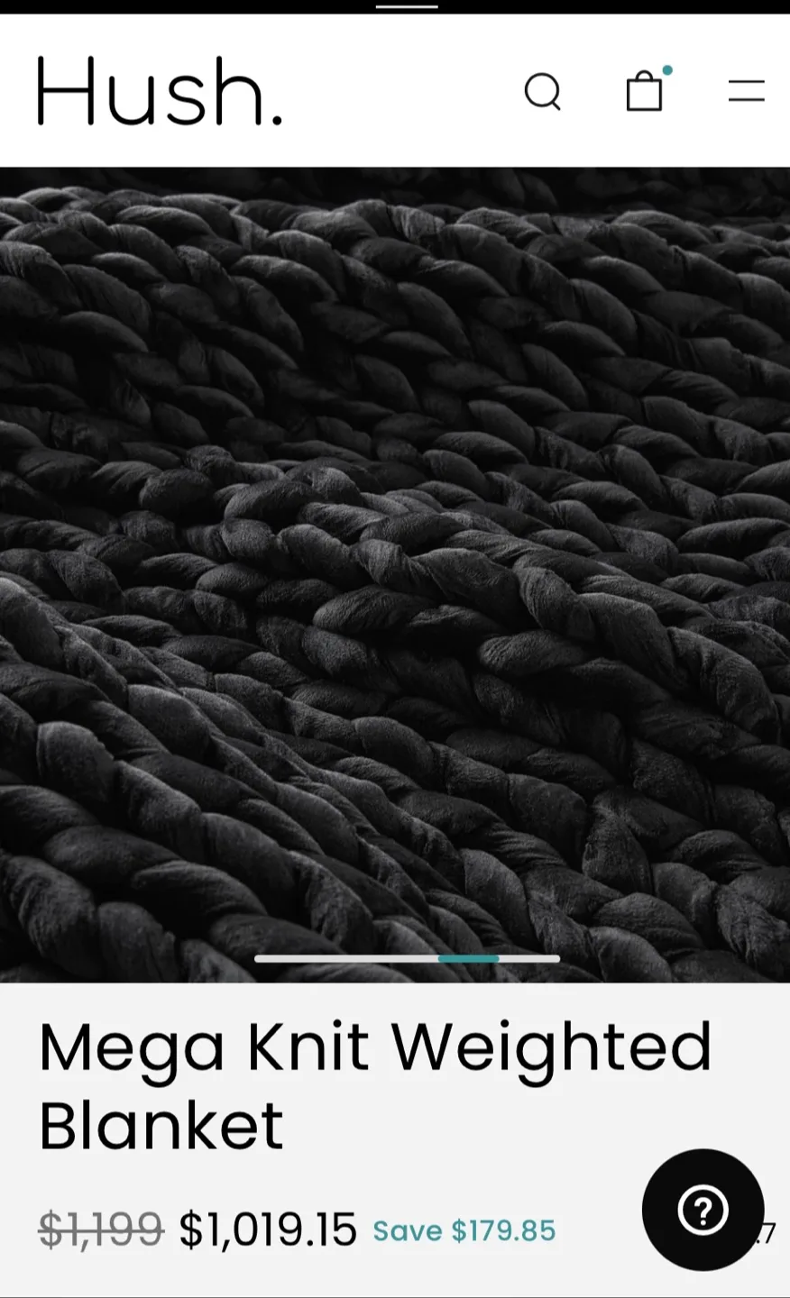 Hush Mega Knit Weighted Blanket thumbnail