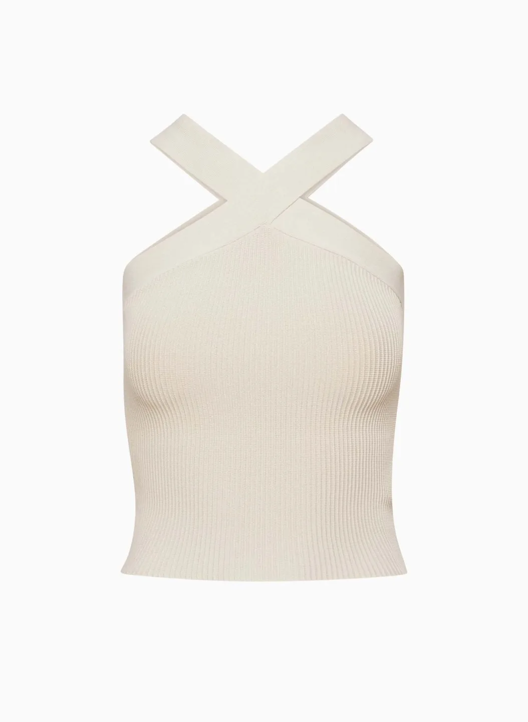 Aritzia Babaton Sculpt Knit Criss Cross Tank | Matte Pearl image indicator(6)