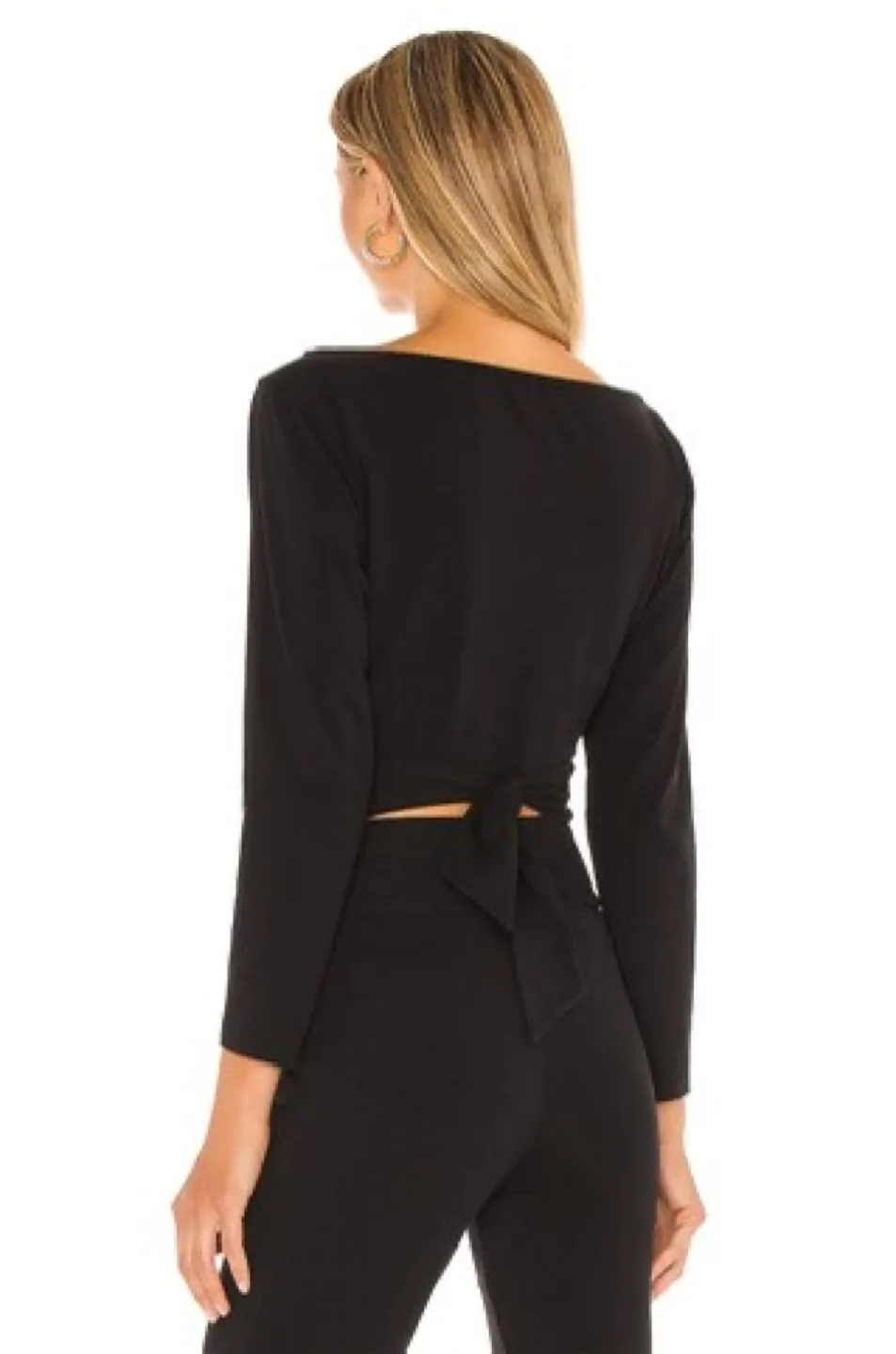 Lovers + Friends Tie Back Top | Black thumbnail