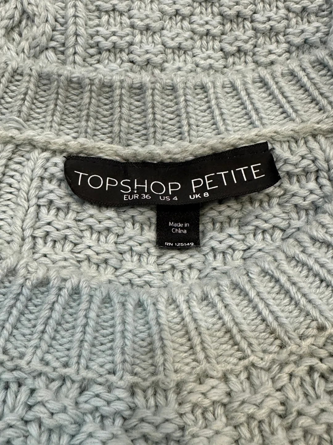 Topshop Petite Cable Knit Sweater | Mint Green image indicator(3)