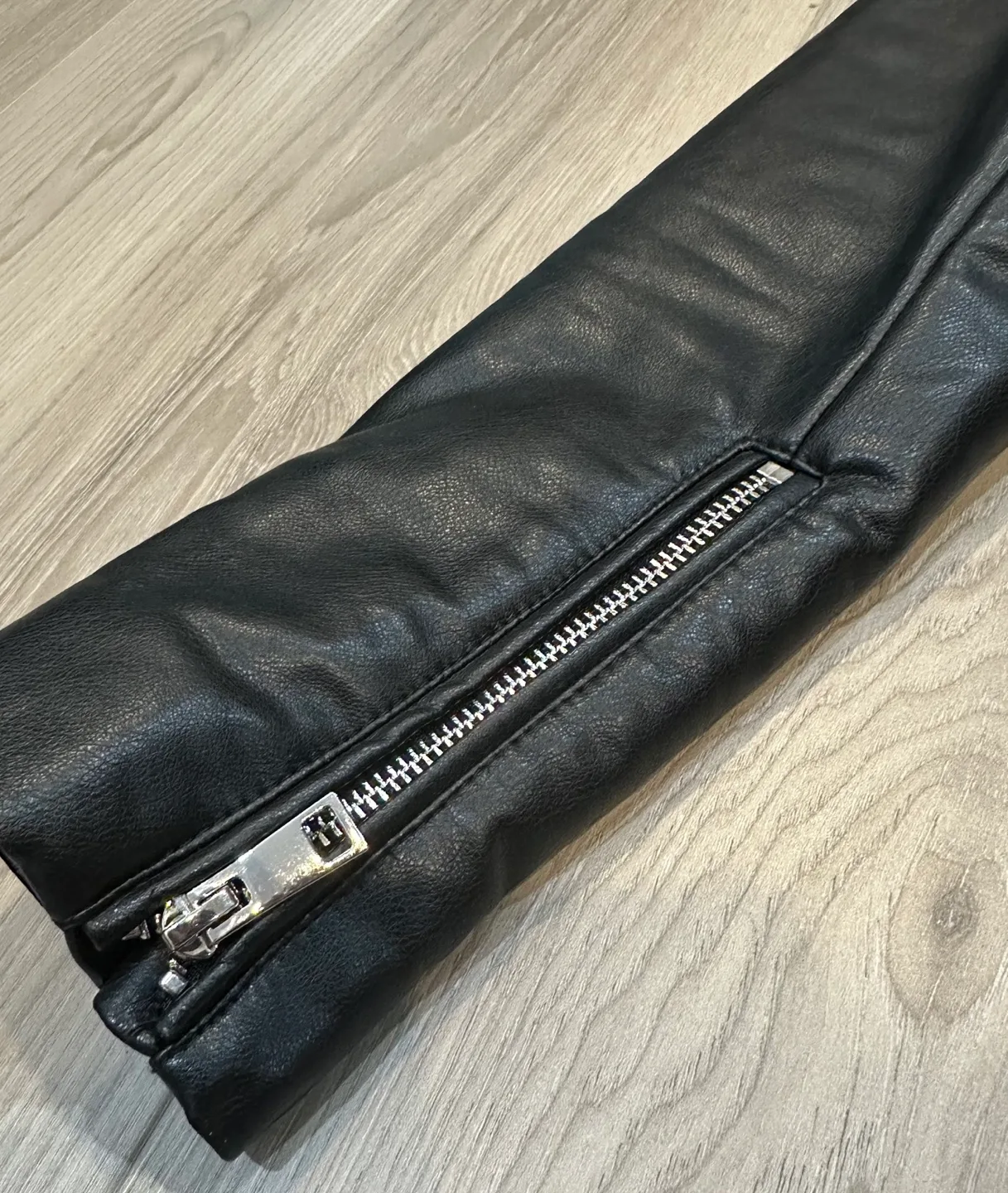 Zara Faux Leather Biker Jacket image indicator(5)