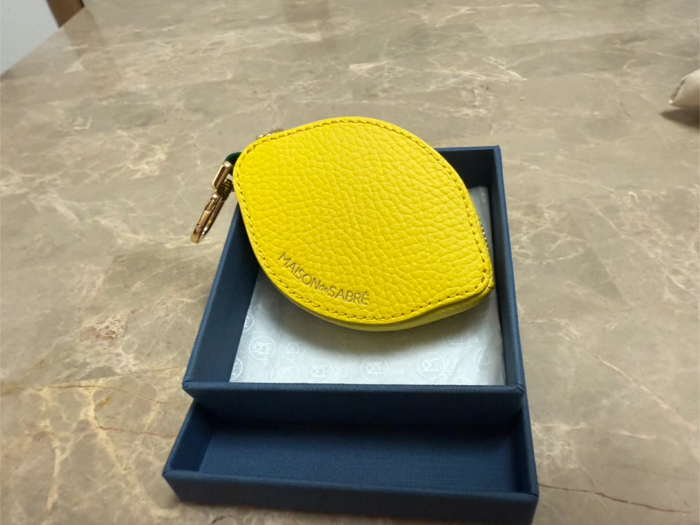 MAISON de SABRÉ Yellow Leather Coin Purse
