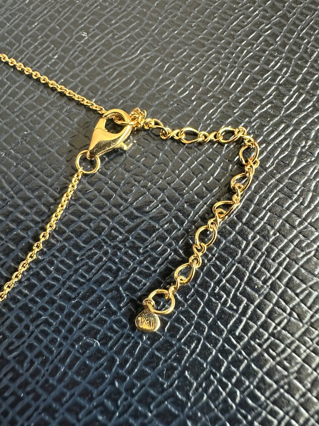 Gold Tone Dainty Initial Necklace “T” image indicator(4)