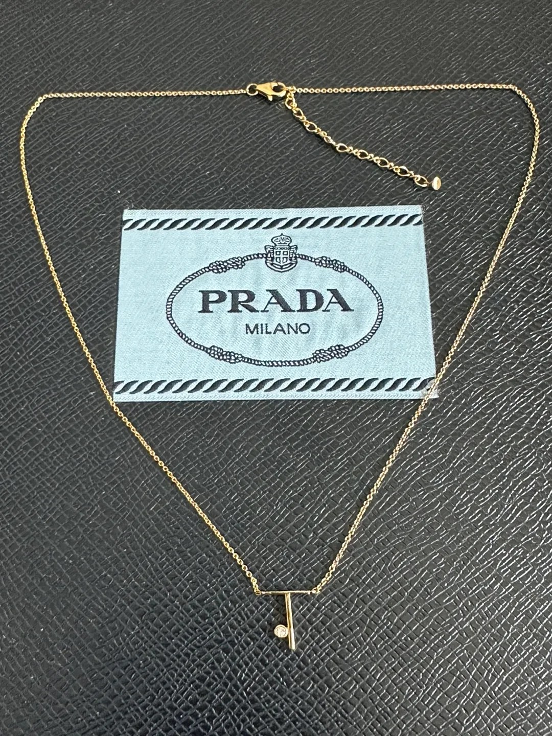 Gold Tone Dainty Initial Necklace “T” image indicator(2)