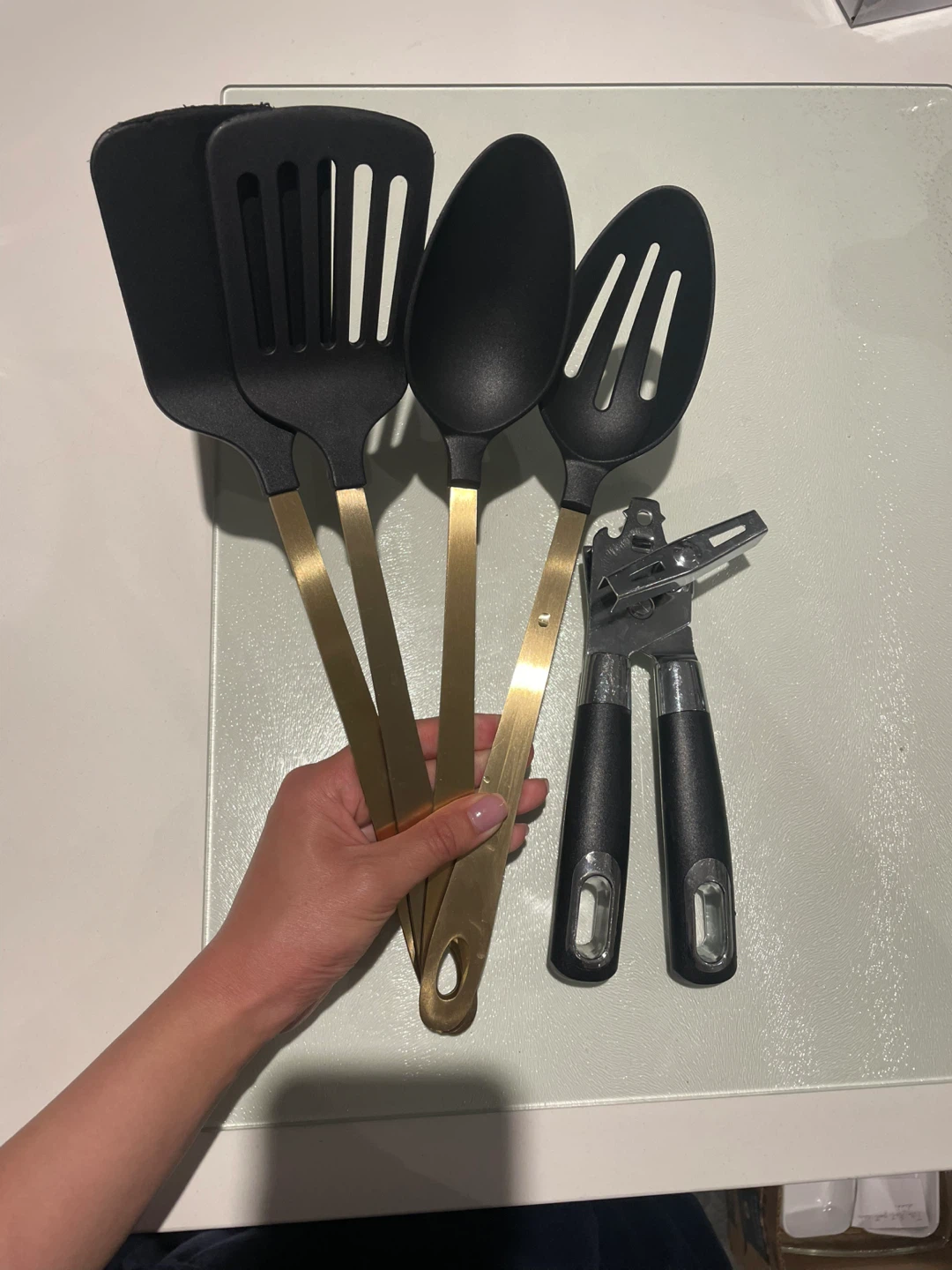 Kitchen Utensils Set - Spatulas, Spoon & Can Opener