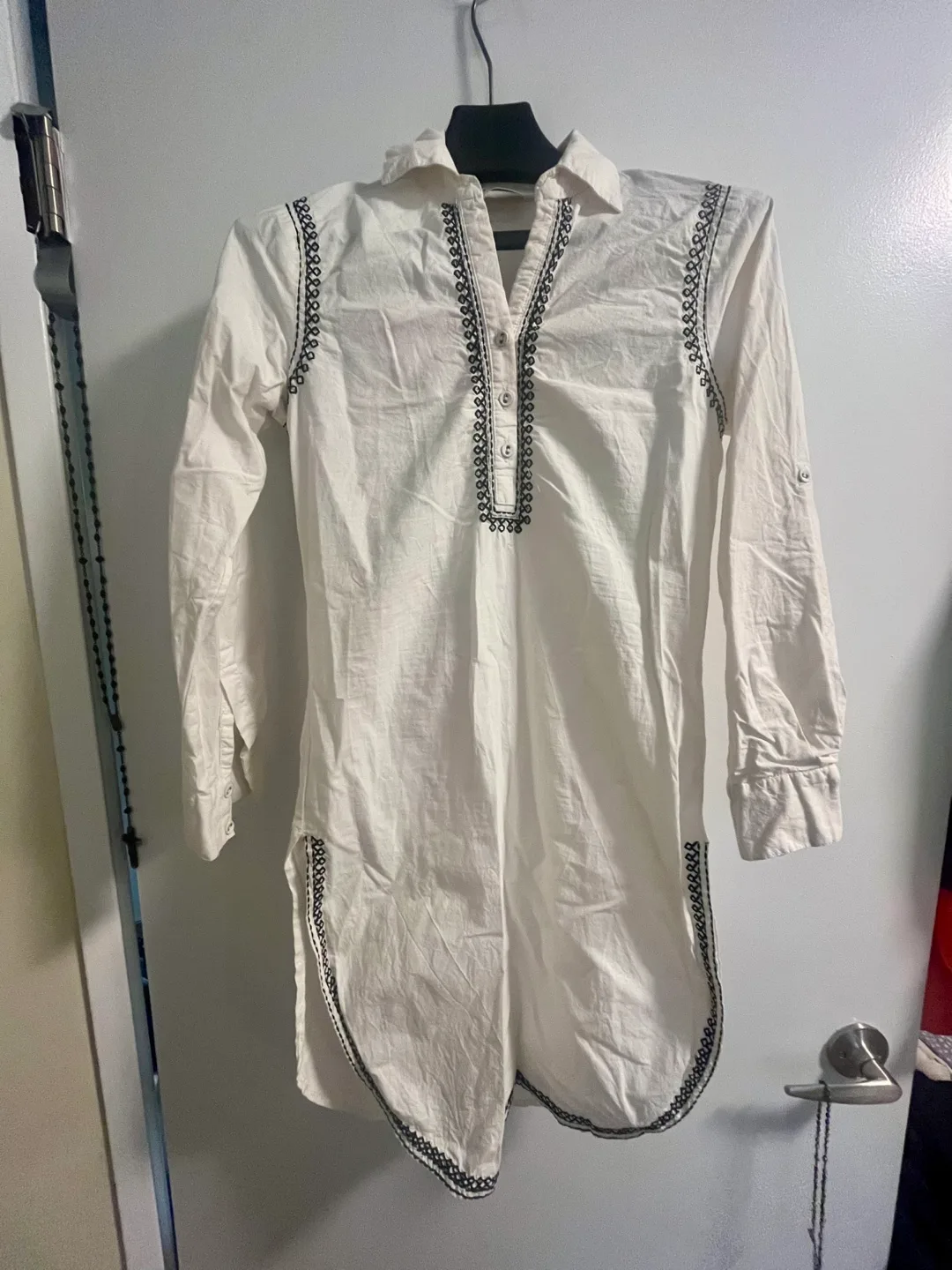 White Tunic Top/dress Size XS thumbnail