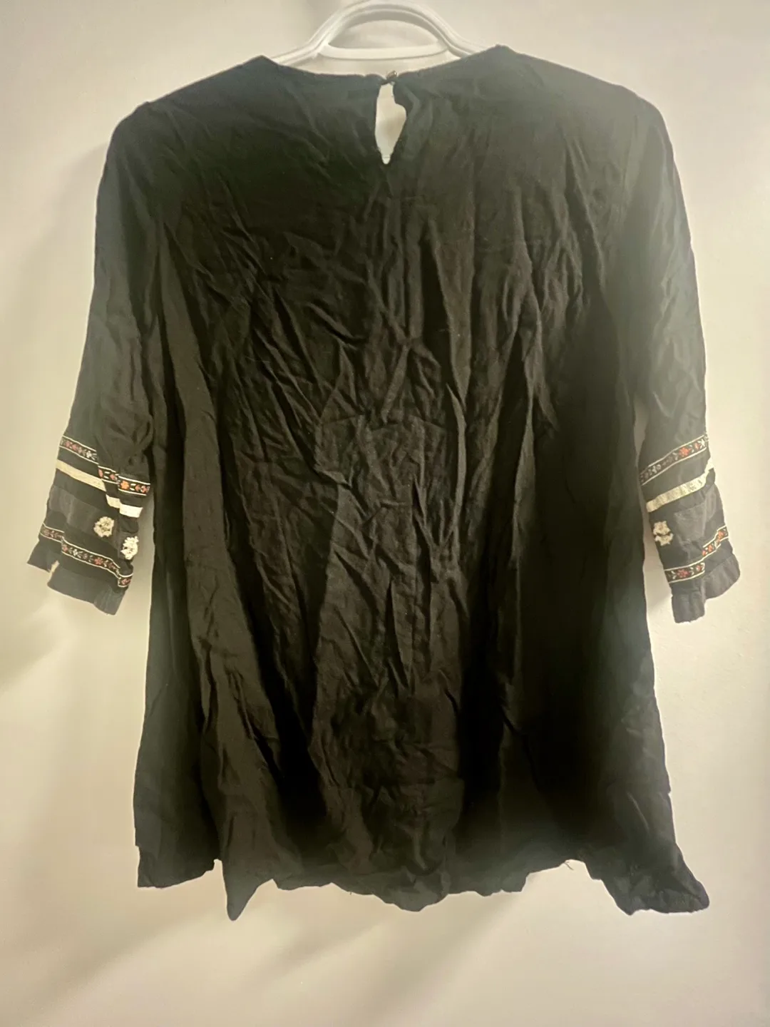 GW Black Embroidered Tunic Top image indicator(2)
