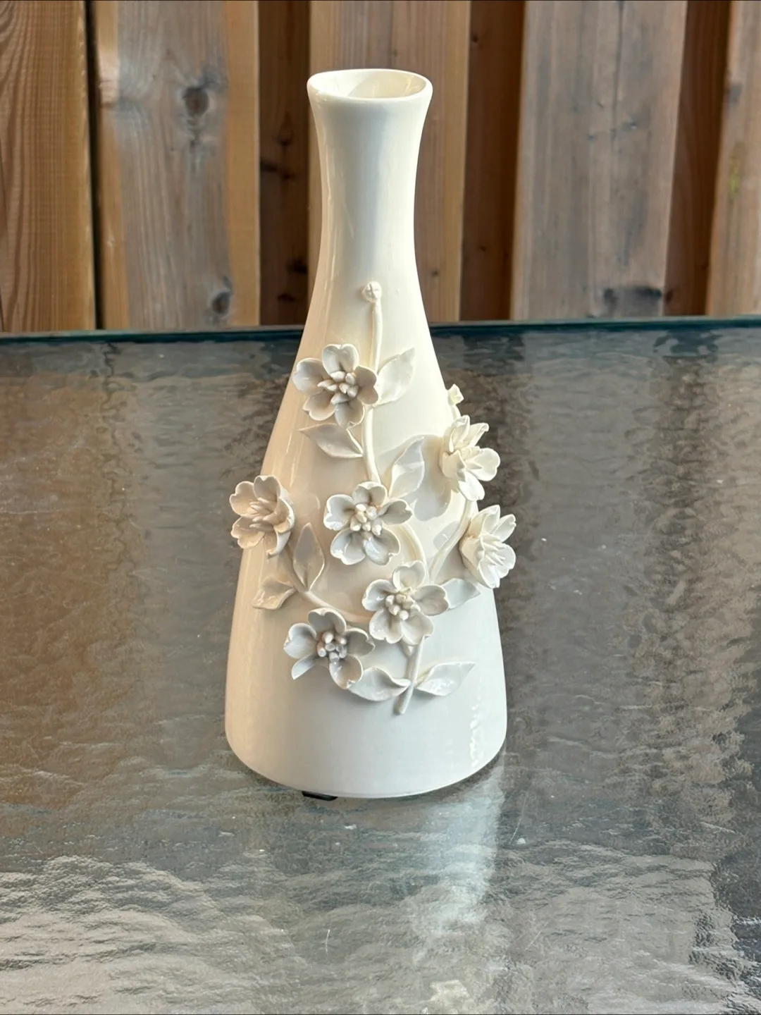 Cream Ceramic Floral Vase thumbnail