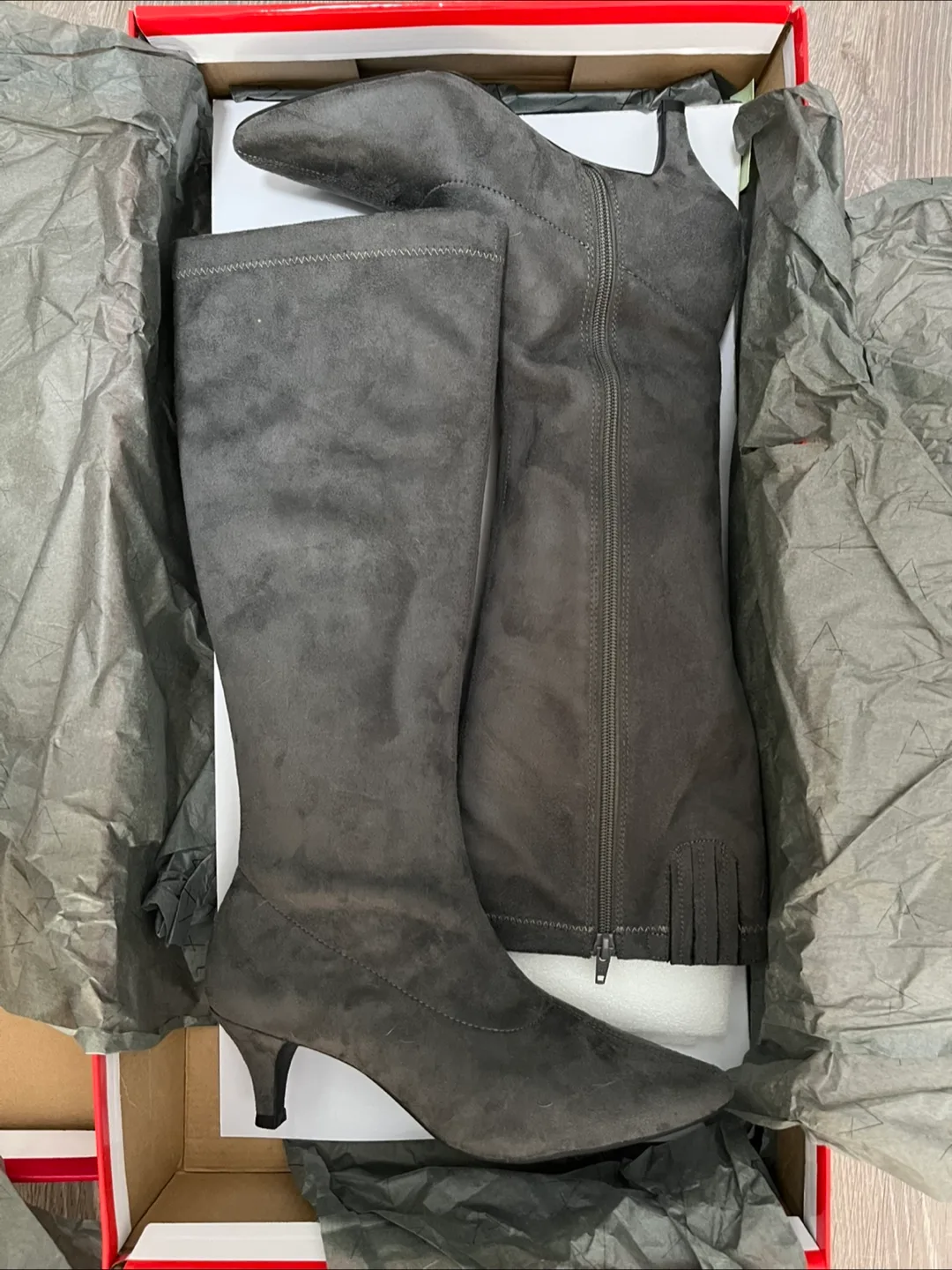 Gray Suade  Aerosoles Knee High Boots thumbnail