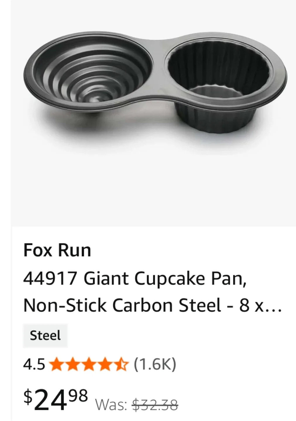 Jumbo cupcake bake pan. Non stick image indicator(5)