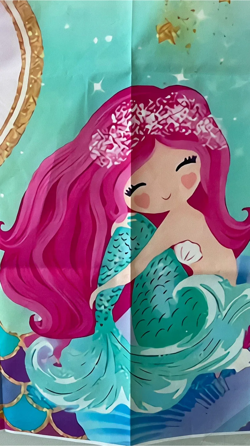 Happy Birthday Mermaid Backdrop 🥕 image indicator(2)